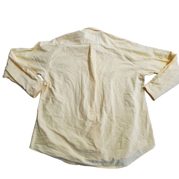 US Polo ASSN Mens Button Up Shirt Yellow Size XL Cotton Long Sleeve Collar Logo - Picture 2 of 12
